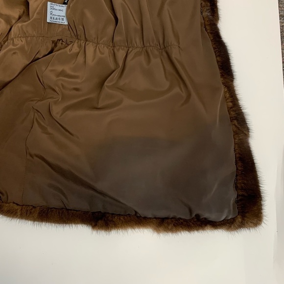 Manakas Frankfurt Germany Genuine Natural Mink brown Fur Coat Sz 44 US XL - Picture 9 of 17
